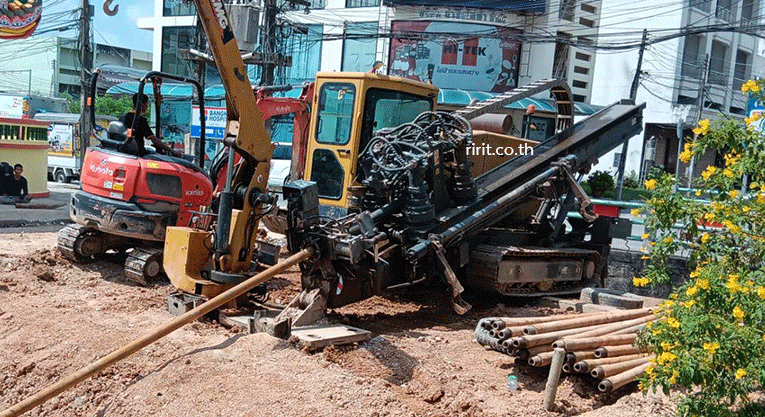 การหลบสาธารณูปโภคใต้ดินด้วยการดันลอดHorizontal Directional Drilling