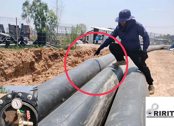 ท่อ hdpe บวมจากอุณหภูมิของอากาศและน้ำส่งผลให้เสียสภาพการรับแรงดันในเส้นท่อ